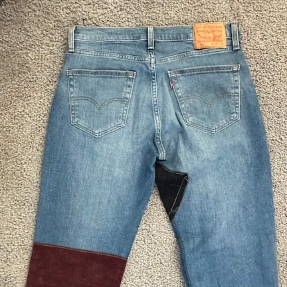 Levi's 511 Patchwork Jeans Professionally Crafted 33 x 32 - Classic 80s Skater